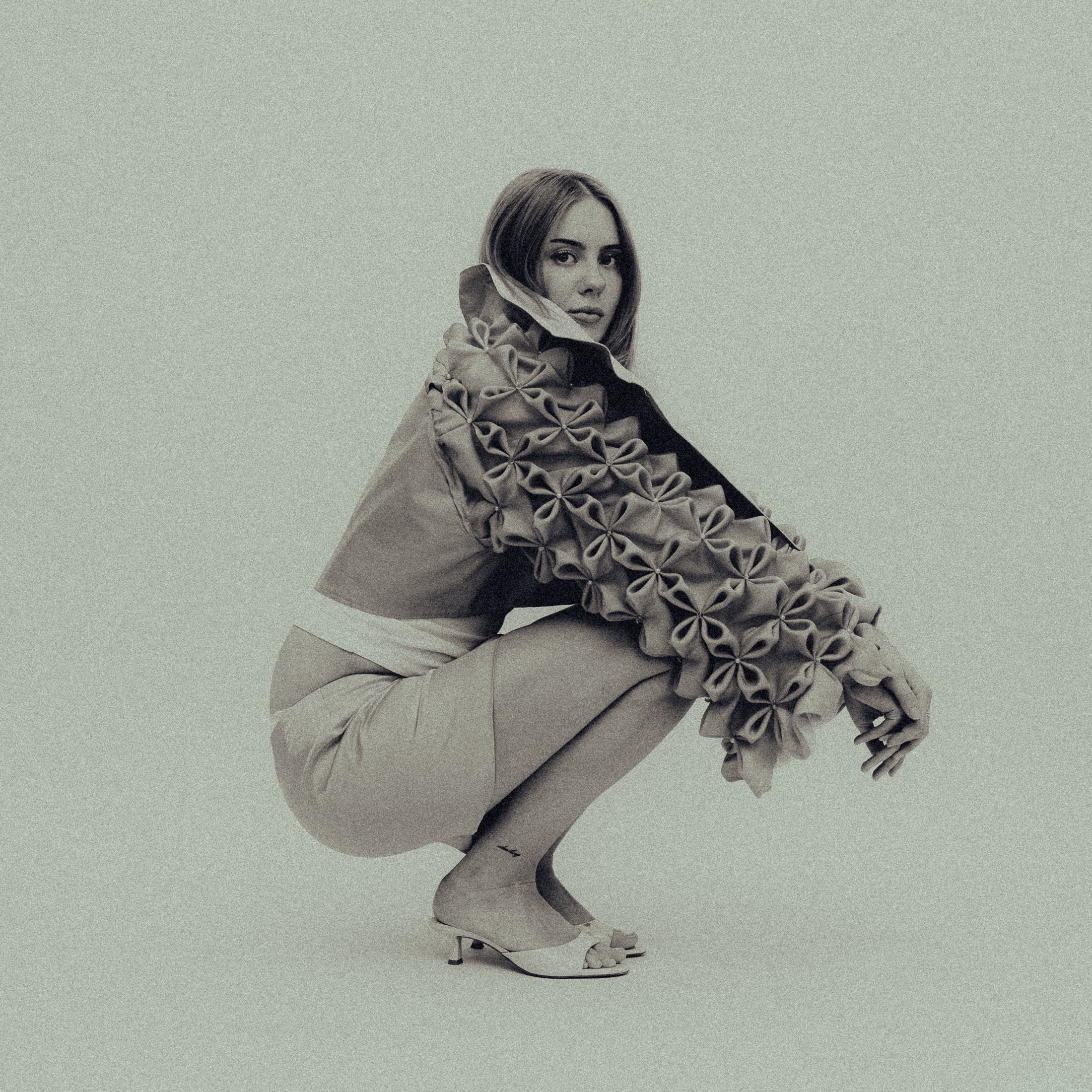 Fashion portrait in patterned styling